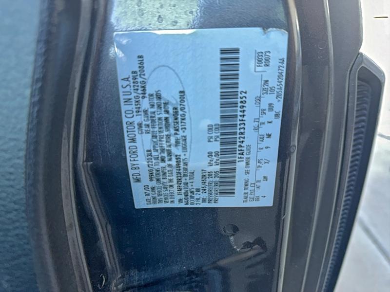 2003 FORD MUSTANG MA #3305356332