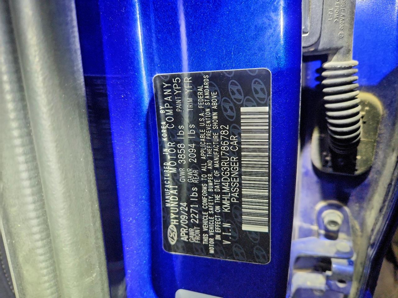 Lot #3304628944 2024 HYUNDAI ELANTRA SE