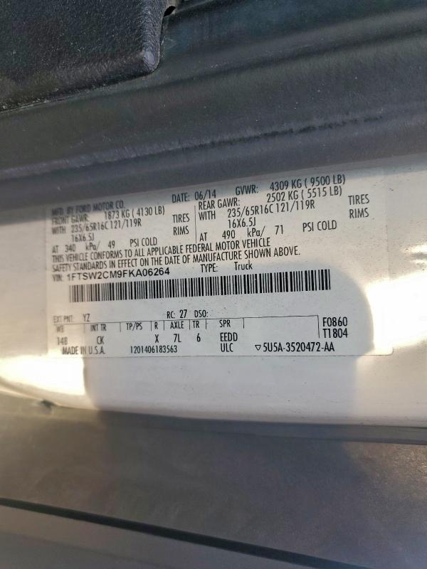 2015 FORD TRANSIT T- #3317813193