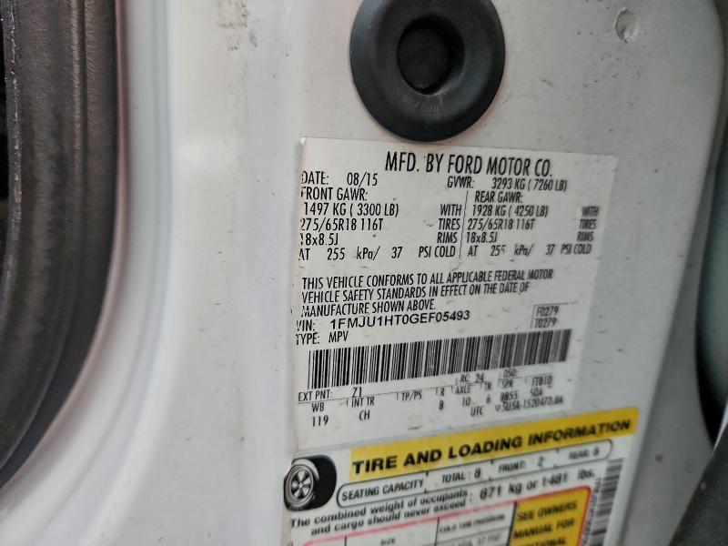 2016 FORD EXPEDITION #3317710077