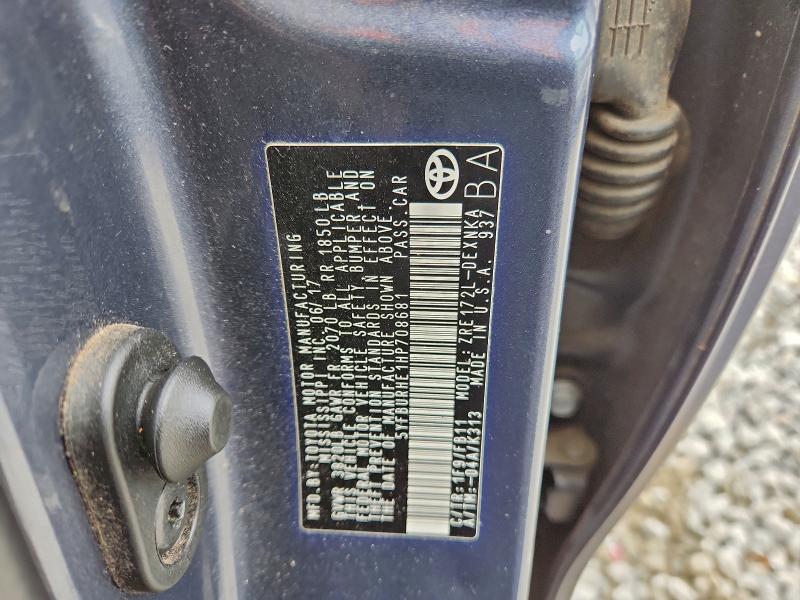 2017 TOYOTA COROLLA L #3301681654