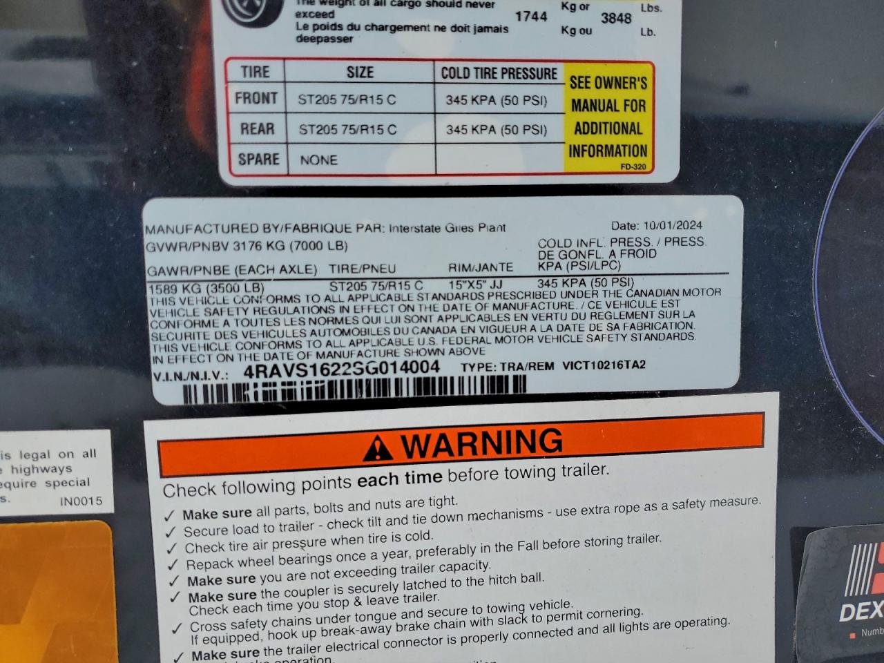 Lot #3308321169 2025 INTERSTATE UNKNOWN