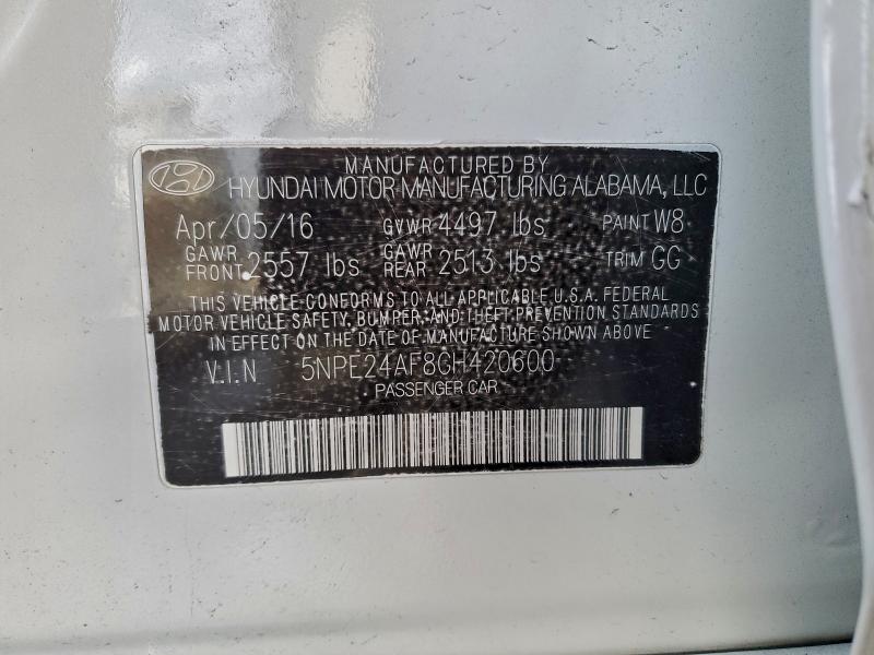 2016 HYUNDAI SONATA SE #3305423465