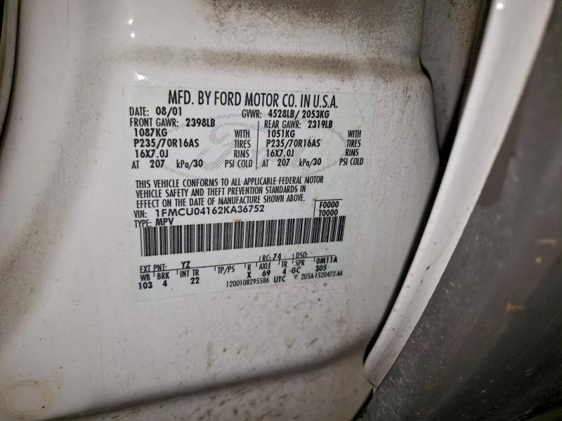 2002 FORD ESCAPE XLT #3317276173