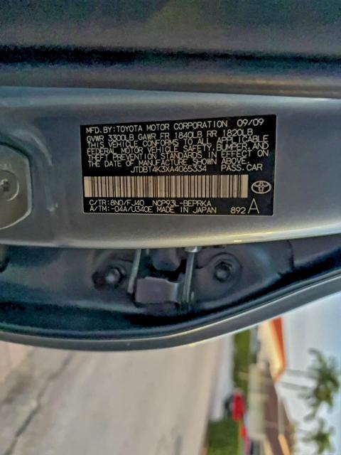 2010 TOYOTA YARIS #3305389353