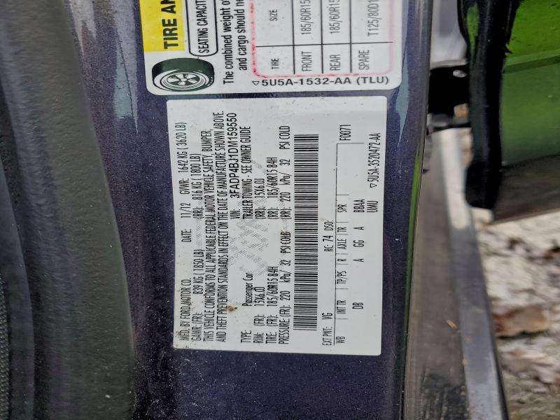 2013 FORD FIESTA SE #3317061034