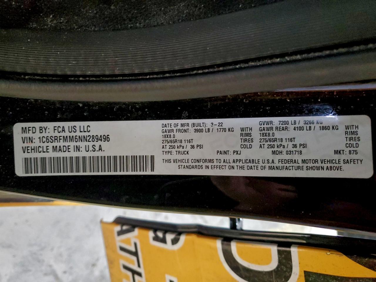 Lot #3311479243 2022 RAM 1500 BIG H