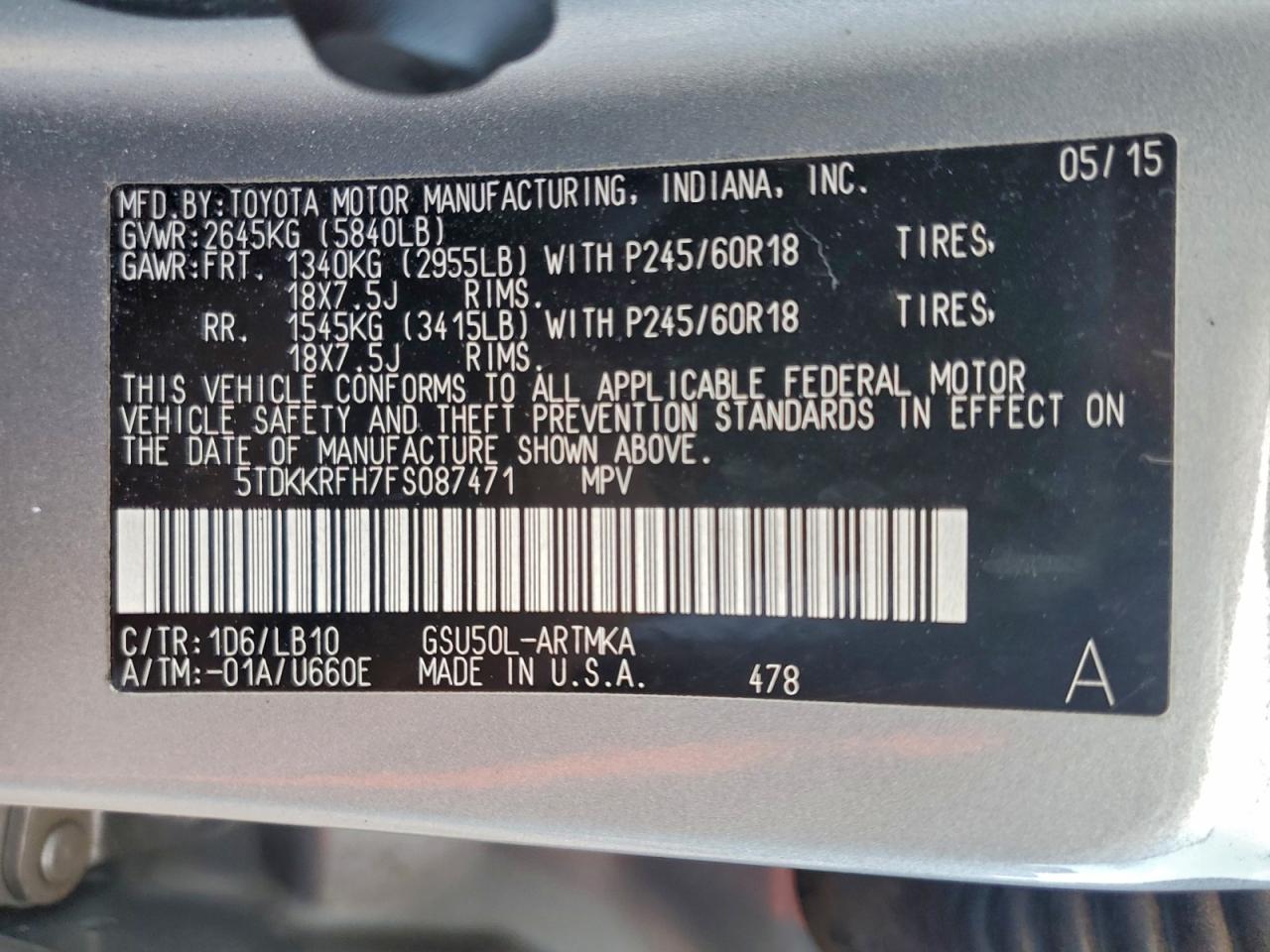 TOYOTA HIGHLANDER XLE