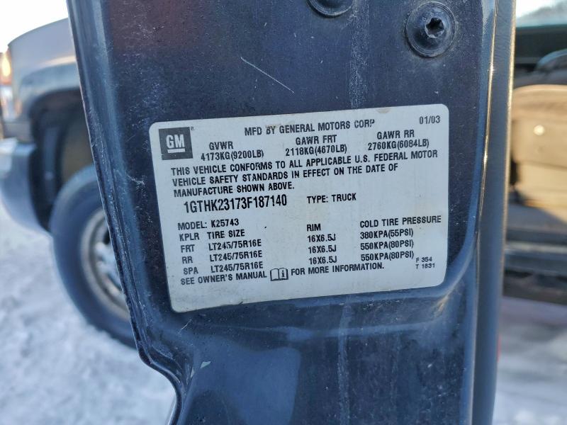 2003 GMC SIERRA K25 #3318516449