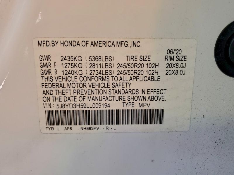 2020 ACURA MDX TECHNO #3318054366
