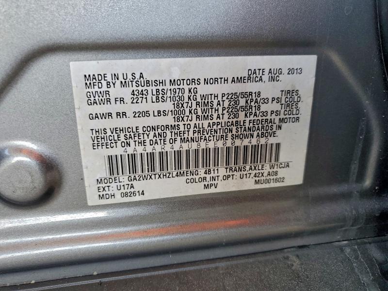 2014 MITSUBISHI OUTLANDER #3316802468