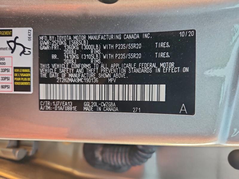 2021 LEXUS RX 350 #3312688191