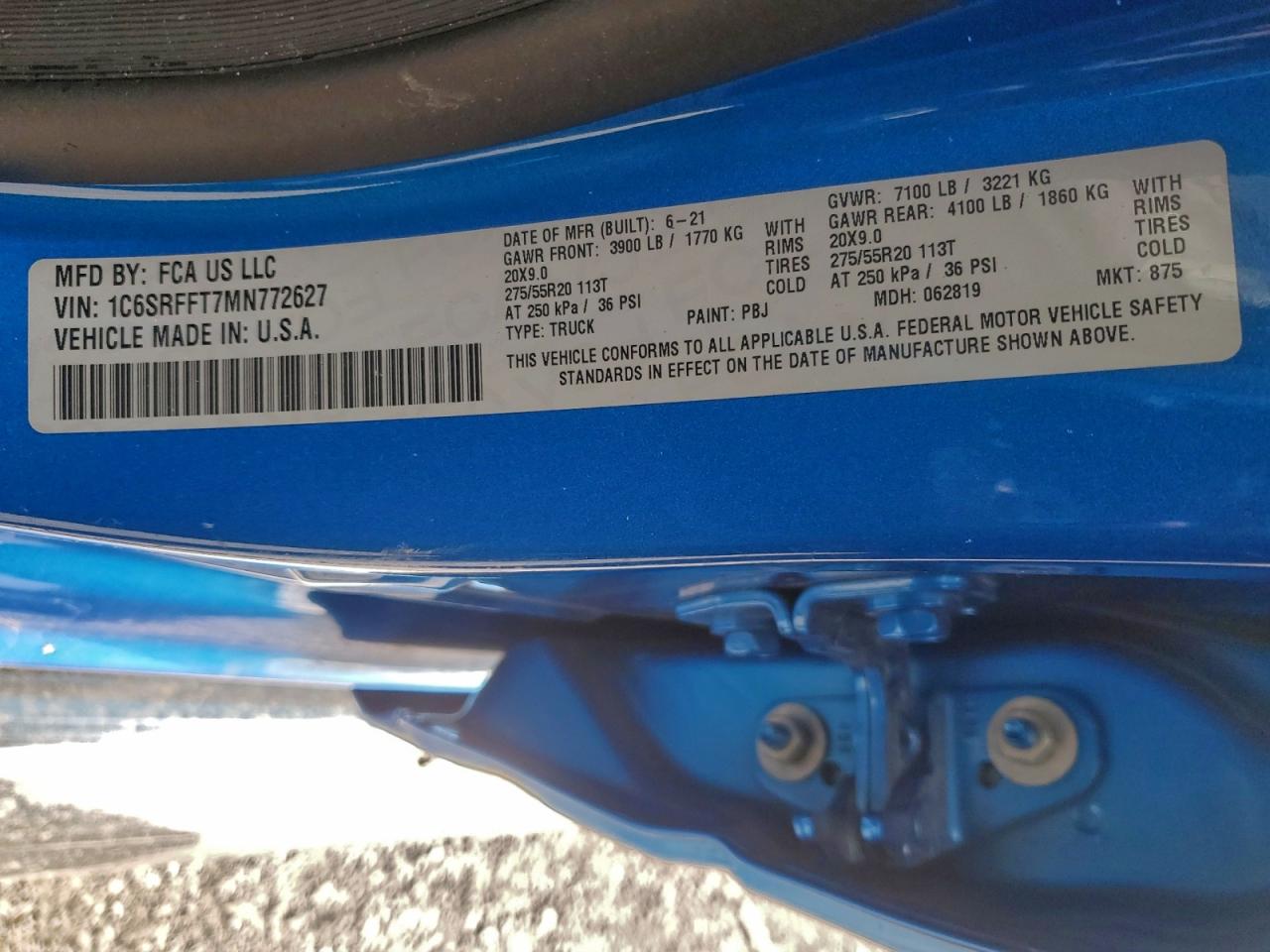 Lot #3311697218 2021 RAM 1500 BIG H