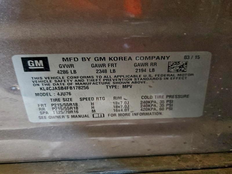 2015 BUICK ENCORE #3311799219