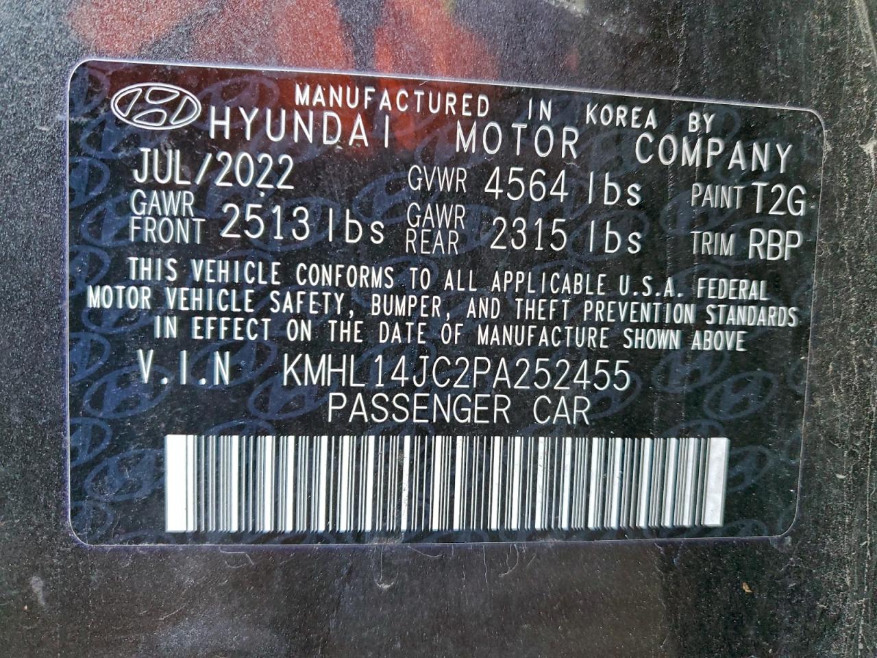 Lot #3305423463 2023 HYUNDAI SONATA N L