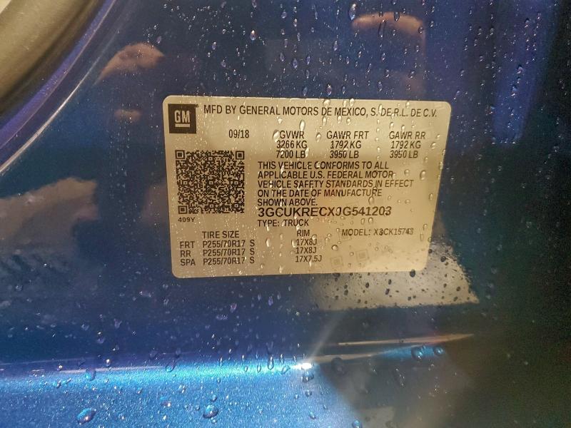 2018 CHEVROLET SILVERADO #3304744942