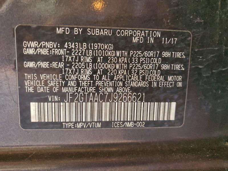 2018 SUBARU CROSSTREK #3312624163