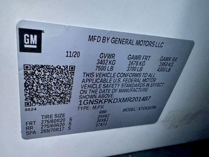 2021 CHEVROLET TAHOE K150 #3308237211