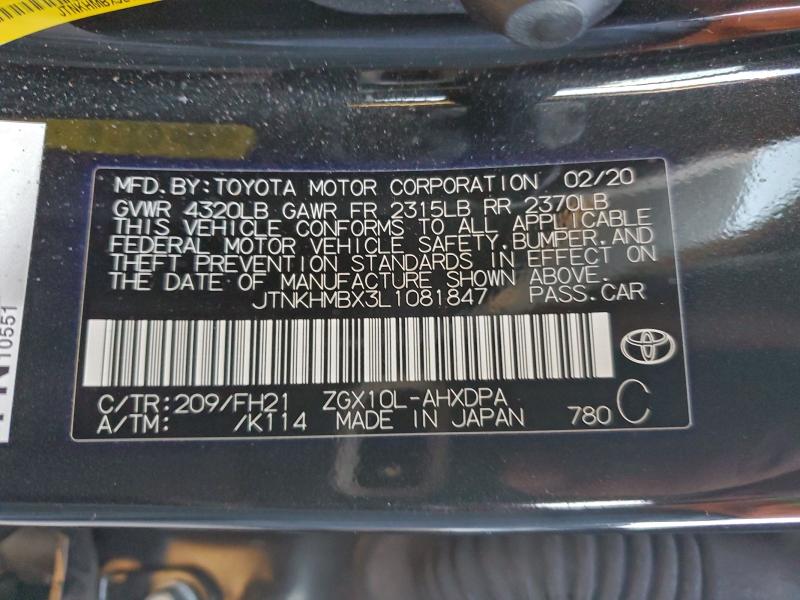 2020 TOYOTA C-HR XLE #3315783343