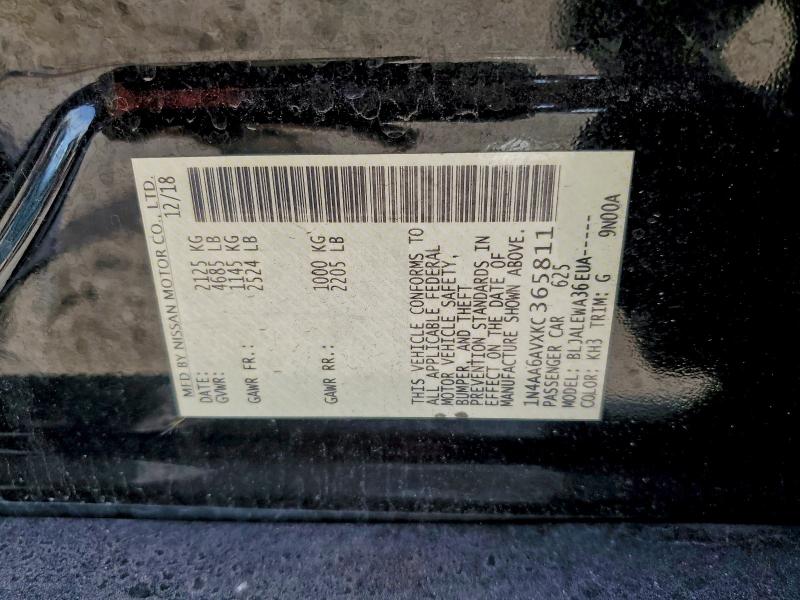 2019 NISSAN MAXIMA S #3309352991