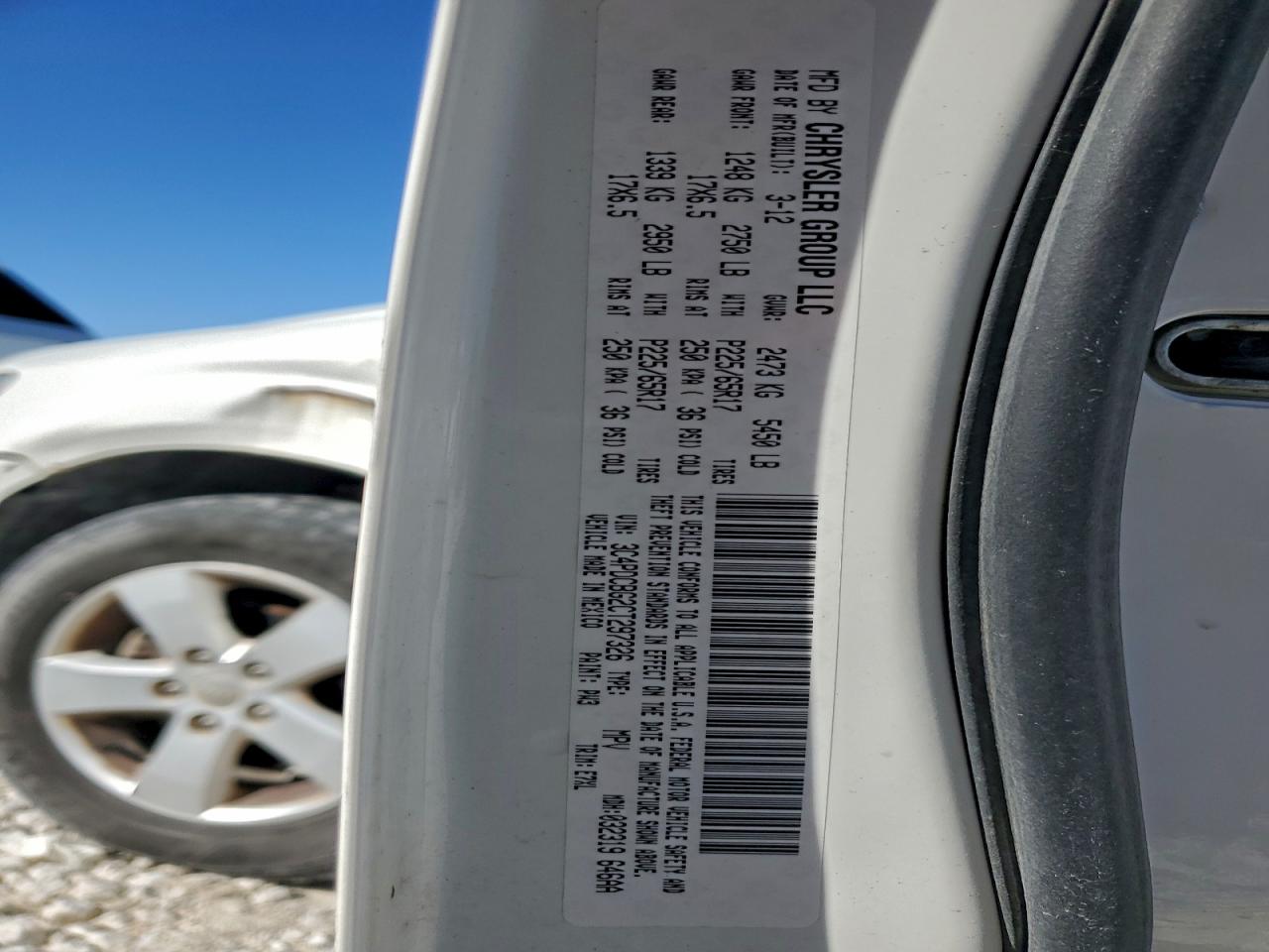 Lot #3311595767 2012 DODGE JOURNEY SX