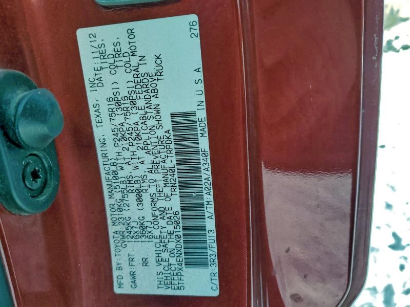 2013 TOYOTA TACOMA #3317798117