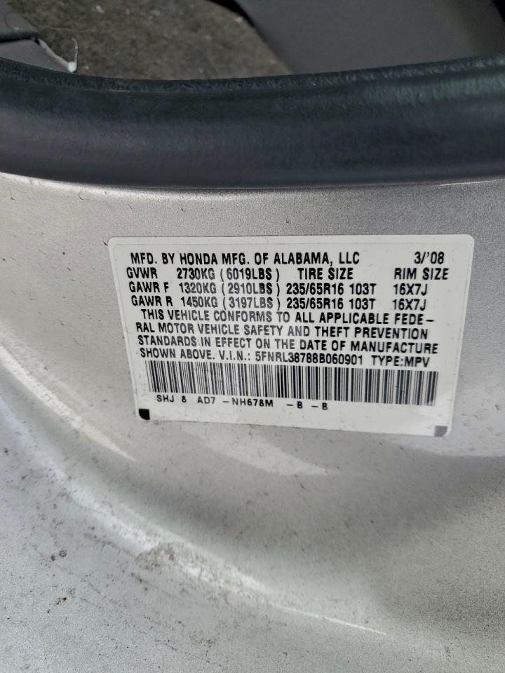 Lot #3316718403 2008 HONDA ODYSSEY EX