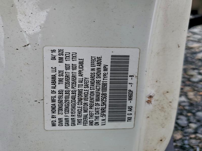 2016 HONDA ODYSSEY LX #3302695089