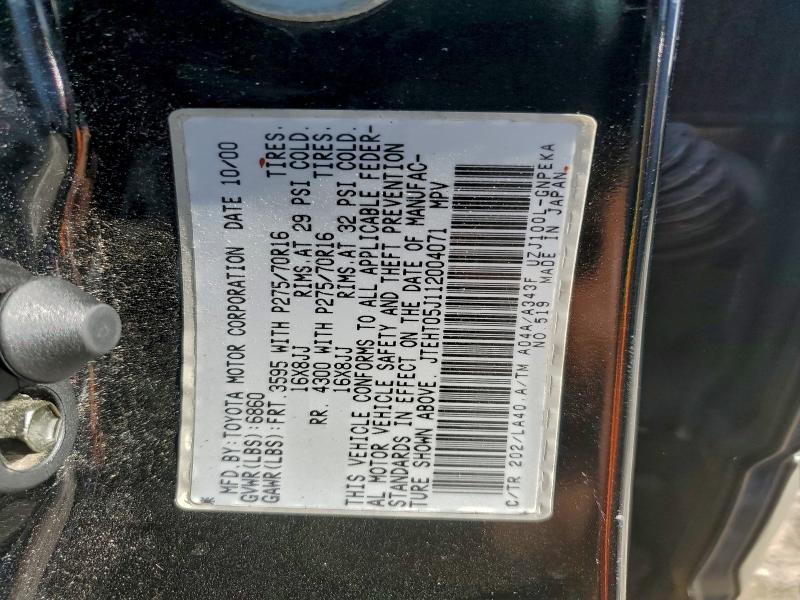 2001 TOYOTA LAND CRUIS #3311609248