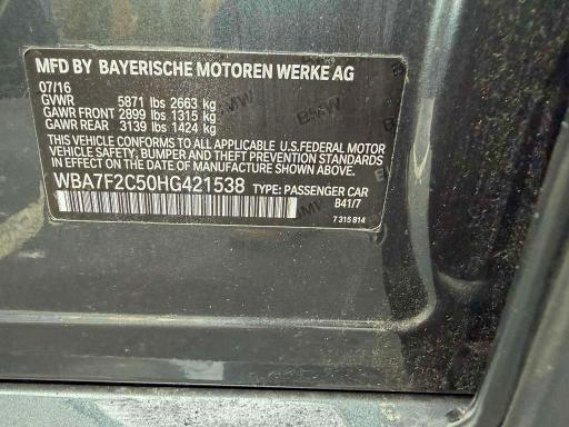 2017 BMW 750 XI #3312393126