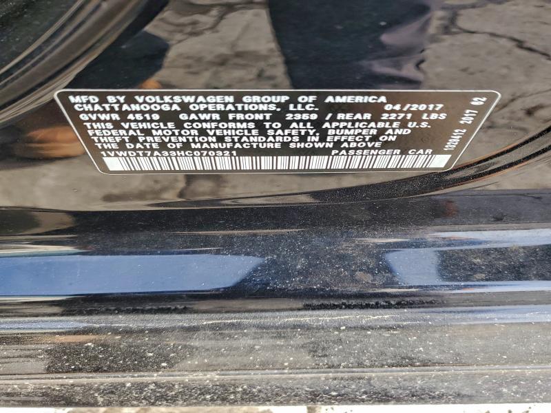 2017 VOLKSWAGEN PASSAT R-L #3301776340