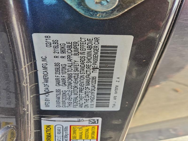 2018 HONDA ACCORD SPO #3312573182