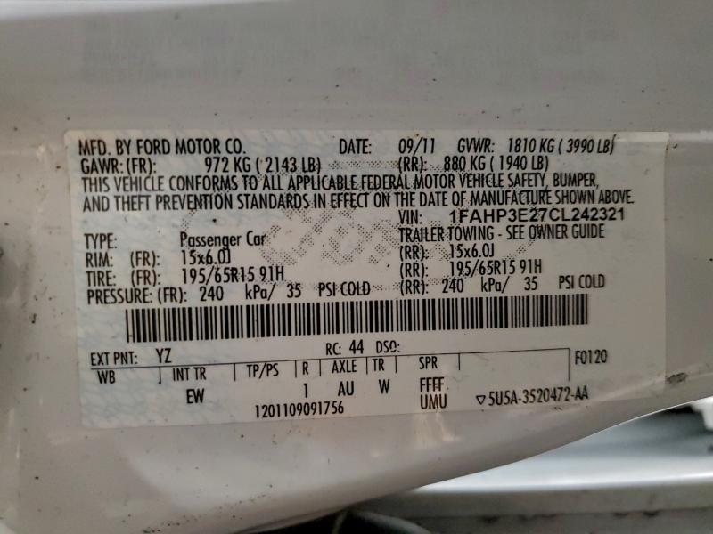 2012 FORD FOCUS S #3309555570