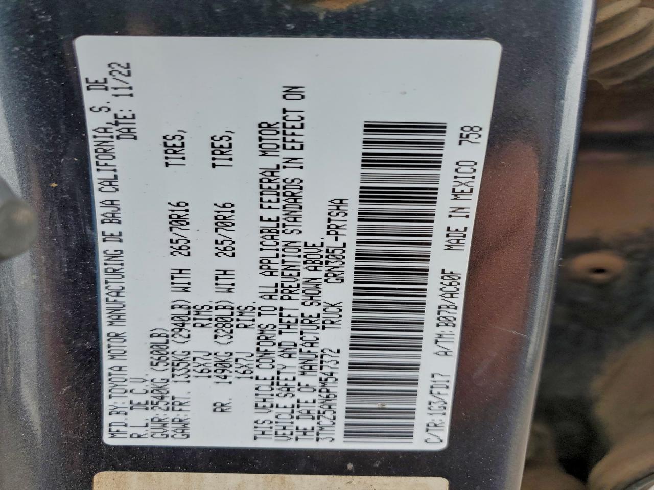 TOYOTA TACOMA DOUBLE CAB