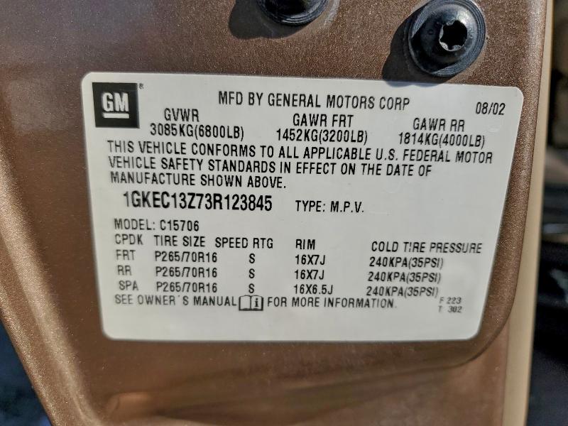 2003 GMC YUKON #3315780378