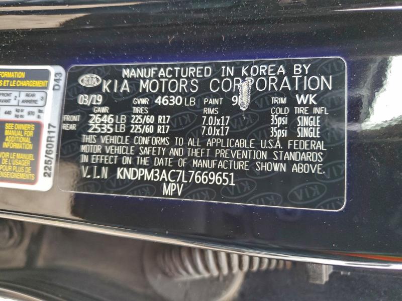 2020 KIA SPORTAGE L #3318022376