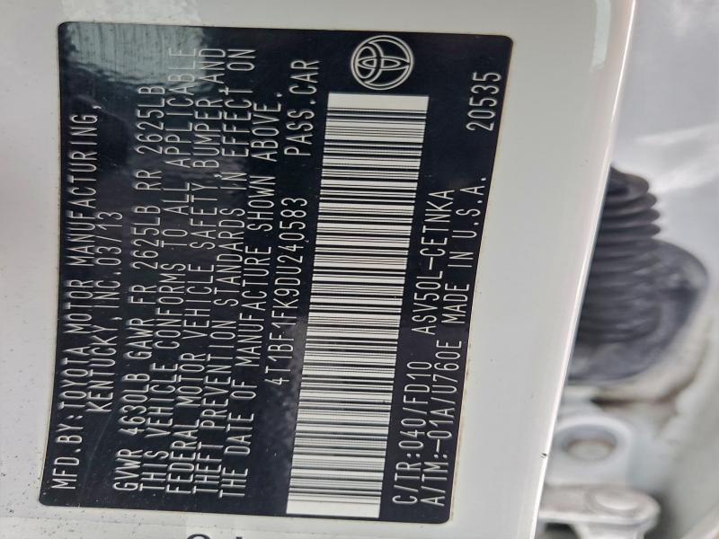 2013 TOYOTA CAMRY L #3302735058