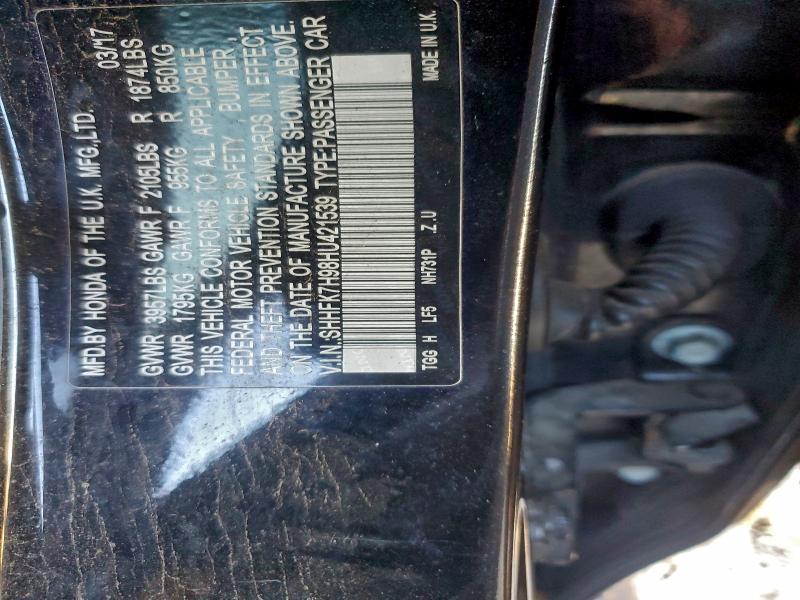 2017 HONDA CIVIC SPOR #3316005769