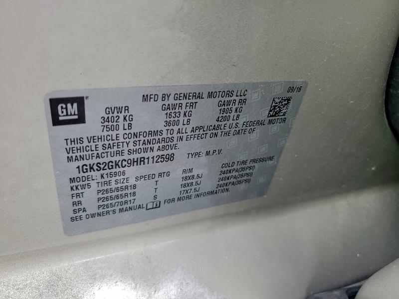 2017 GMC YUKON #3319152536