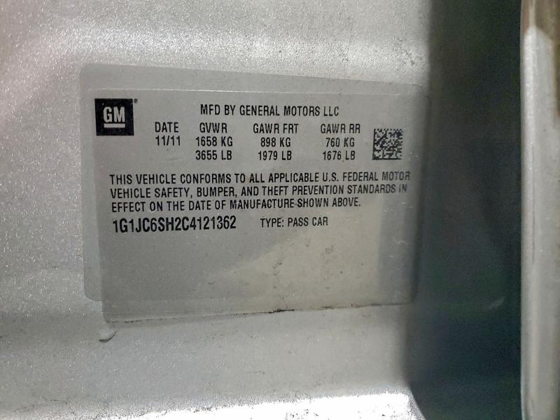 2012 CHEVROLET SONIC LT #3315961186