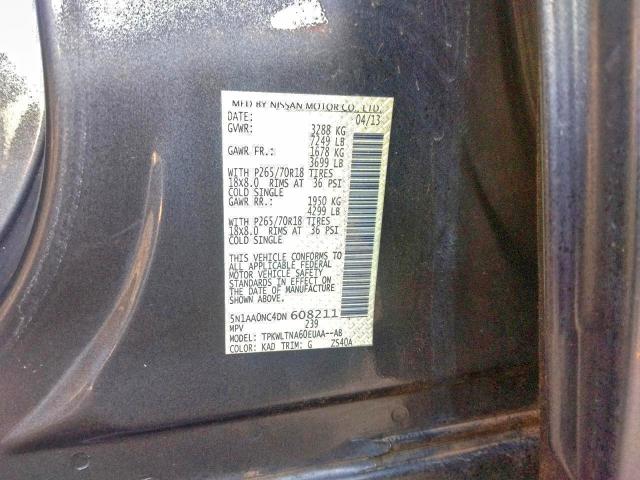 2013 NISSAN ARMADA SV #3311614270