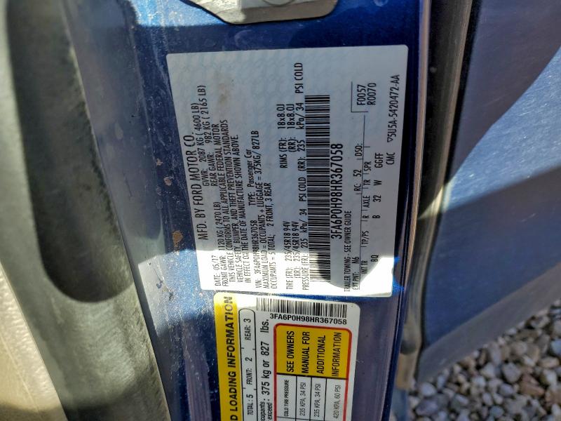 2017 FORD FUSION SE #3305679727