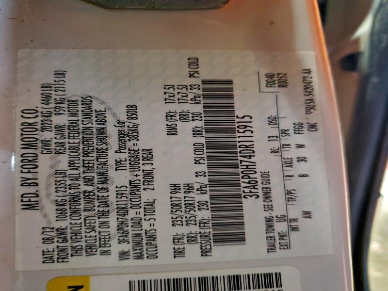 2013 FORD FUSION SE #3311581796