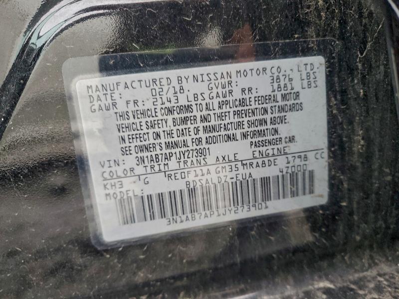 2018 NISSAN SENTRA S #3302598758