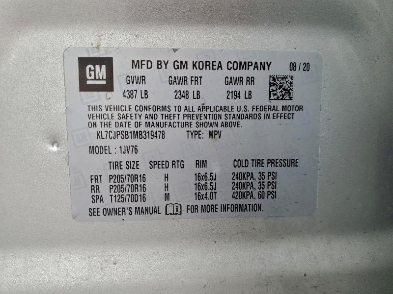 2021 CHEVROLET TRAX 1LT #3315694735