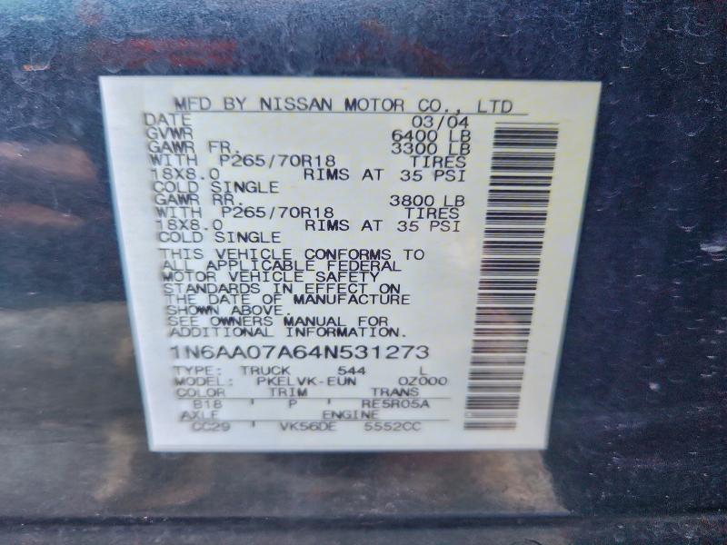 2004 NISSAN TITAN XE #3304945540