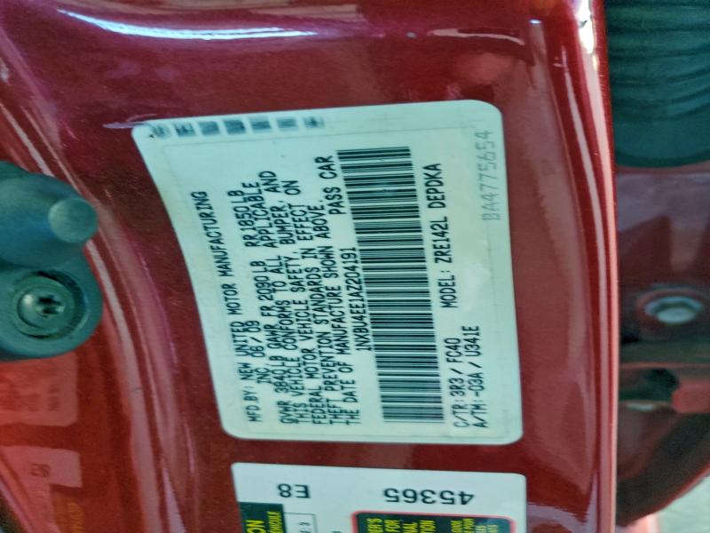 2010 TOYOTA COROLLA BA #3316699494