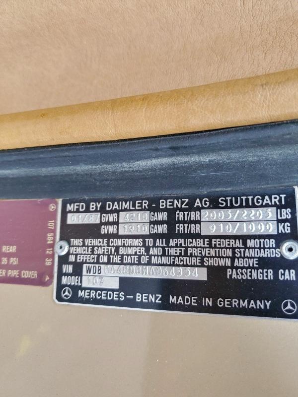 1987 MERCEDES-BENZ 560 SL #3304765983