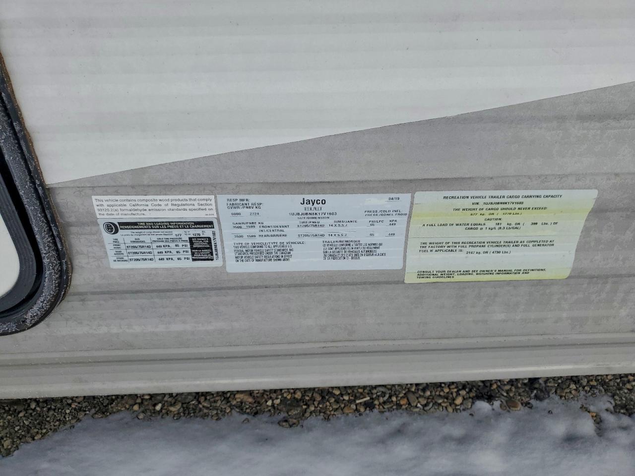 Lot #3301613626 2019 JAYCO JAY FLIGHT