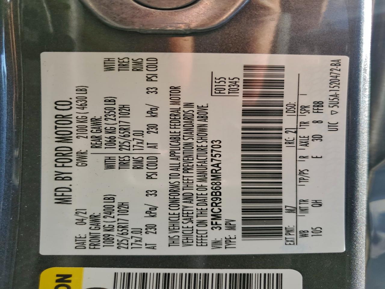 FORD BRONCO SPORT BIG BEND